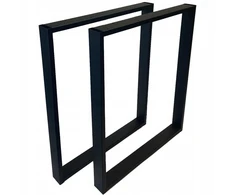 Dzukijos Baldu Fabrikas Juodos metalinės stalo kojos 60x72 cm, 2 vnt., loft stiliaus