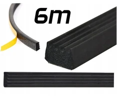 E formos durų ir langų sandarinimo juosta 15x8mm 6m lipni triukšmo izoliacija
