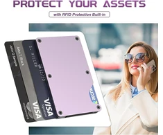 E-ink Air piniginė, piniginė su E Ink pritaikomu tekstu/pasidaryk pats paveikslėliu, personalizuota piniginė, Rfid blokuojantis kreditinių kortelių dėklas, minimalistinė priekinė kišenė, kreditinių kortelių dėklas, dovana vyrams/moterims (juoda), A02