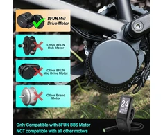 E-mangue 5 kontaktų moteriškas Ebike Lcd ekranas, skirtas Bafang Bbs01b Bbs02b Bbs Hd vidurio varikliui, elektrinio dviračio ekranas, dviračio kompiuteris su 0-9 Pas Uart protokolu