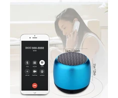 Kompiuterio kolonėlės Eageroo Bluetooth mini kolonėlė, nešiojama kolonėlė, stereo garsas su deep bass technologija, mėlyna