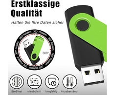 Eastbull Usb atmintinė 4 Gb, 10 vnt., žalia, pasukama
