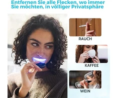 Easy Smile profesionalus dantų balinimo rinkinys su 32 x Led lempute (mėlyna ir raudona) - 3 balinimo geliai - greitas ir efektyvus, pašalina giliai įsisenėjusias dėmes - saugus emaliui (pro)