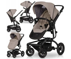Easygo Soul vežimėlis su atsukama sėdyne 2in1 dideliais pripučiamais ratais 0-22kg su apsauga nuo lietaus