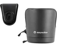 Easywalker puodelio laikiklis, skirtas Easywalker vežimėliams ir bagiams su unikalia priedų sistema, lengvai pritvirtinamas ir nuimamas, skirtas vandens buteliams - juodas