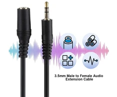 Eboxer 3.5 mm audio ilgintuvas iš tėviško į moterišką lizdą aux kabelis išmaniesiems telefonams ausinėms stereo (10 metrų)