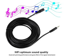 Eboxer 3.5 mm audio ilgintuvas iš tėviško į moterišką lizdą aux kabelis išmaniesiems telefonams ausinėms stereo (10 metrų)