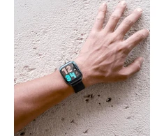 Echo Rainbow Nano - išmanusis laikrodis vyrams Amoled 1.83 colių pilkas - skambučių bluetooth/belaidis ryšys ir sveikatos jutikliai - sporto režimai su treneriu - 2 metalinės apyrankės ir trintukas - mini, lengvas ir