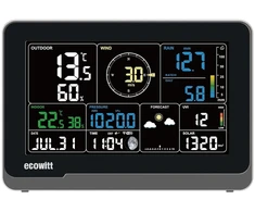 Ecowitt Ws3900_c Konsolė meteorologijos stočiai, 7.5 colių namų wifi patalpų Lcd spalvota konsolė, integruotas 3 viename temperatūros, drėgmės ir barometrinio slėgio matuoklis, ekosistemos Iot intelektualus susiejimo valdymas
