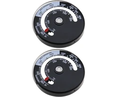 Ecsing 2 vnt orkaitės termometrai 0–500° / 100–900°f magnetinis viryklės, malkinės krosnies termometras aliuminio lydinio virtuvės termometras kepsninei
