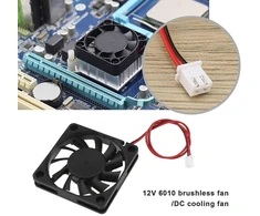 Ecsing 6010 bešepetėlinis aušinimo ventiliatorius su alyvos guoliu 60x60x10mm dc 12v kompiuterio cpu aušinimo ventiliatoriui 2 kontaktų korpuso ventiliatoriaus 4 vnt. pakuotė
