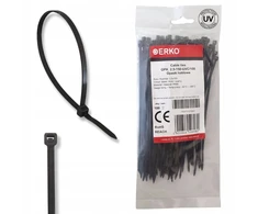 EDCO Kabelinės juostos 2,5x150 juodos Uv 100 vnt. Erko