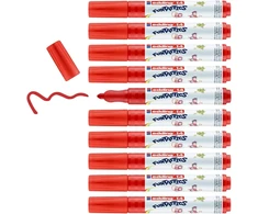 Edding 14 funtastics pluošto flomasteris - raudonas (10 vnt. dėžutė)