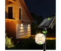 Edisonfire saulės prožektorius laukui, 36 led 3500 k saulės šviestuvai, prožektoriai, šilta balta, 3 ryškumo lygiai, 360° pasukami saulės šviestuvai, ip67 vandeniui atsparūs sieniniai šviestuvai laukui, sodui, vejai, takams