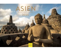 Edition Seidel Premium Kalendorius Azija 2025 formatas Din A3 sieninis kalendorius Sieninis kalendorius Kinija Indija Japonija Filipinai Jordanija Malaizija Indonezija Šri Lanka Peter Schickert