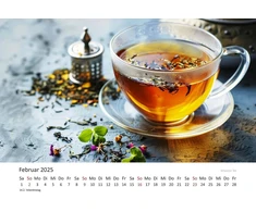 Edition Seidel Premium kalendorius Teatime Laikas puodeliui arbatos 2025 formatas Din A3 sieninis kalendorius atsipalaidavimas mėta citrina chai malonumas pipirmėtė imbieras žolelės arbata prieskoniai ayurveda Christian Müringer