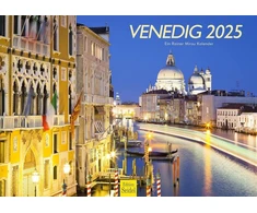 Edition Seidel Premium Venice kalendorius 2025, formatas Din A3, sieninis kalendorius, Europa, Italija, Šv. Morkaus bazilika, Šv. Morkaus aikštė, Canal Grande, Rainer Mirau