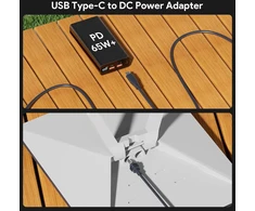 Edup Starlink Mini Usb C į Dc maitinimo kabelis, Pd100w įvesties Usb Type C į Dc Barrel Plug kabelis, skirtas Starlink Mini, vandeniui atsparus kabelis 18awg, Starlink kabelis suderinamas su 65w+ Pd maitinimo šaltiniu (10m)