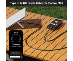 Edup Starlink Mini Usb C į Dc maitinimo kabelis, Pd100w įvesties Usb Type C į Dc Barrel Plug kabelis, skirtas Starlink Mini, vandeniui atsparus kabelis 18awg, Starlink kabelis suderinamas su 65w+ Pd maitinimo šaltiniu (10m)