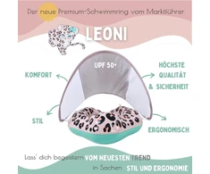 Edwekin® Premium plaukimo ratas kūdikiams Leoni 2025 su Uv stogeliu (upf 50+) | Tüv patikrintas | Idealus plaukimo ratas kūdikiams nuo 6 iki 36 mėnesių | Stilingas, saugus ir patogus - mieliausias plaukimo ratas vaikams