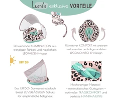 Edwekin® Premium plaukimo ratas kūdikiams Leoni 2025 su Uv stogeliu (upf 50+) | Tüv patikrintas | Idealus plaukimo ratas kūdikiams nuo 6 iki 36 mėnesių | Stilingas, saugus ir patogus - mieliausias plaukimo ratas vaikams