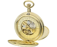 Eichmüller Since 1950 kišeninis laikrodis mechaninis rankinis užvedimas skeletas mechanizmas su grandinėle 8214-01, elegantiškas