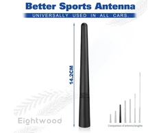Eightwood automobilinė fm dab antena 14.2 cm universali stogo antena automobilio radijo antena trumpa su stipria fm/am/dab priėmimo funkcija