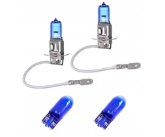 Einparts 2x H3 Super Baltas lemputės + W5w 12v 55w E4 Xenon šaltai baltos spalvos komplektas