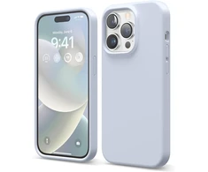 Elago Liquid Silicone dėklas, suderinamas su iphone 14 pro max (6.1 colio) dėklu, aukštos kokybės silikonas, viso korpuso apsauga - 4 sluoksnių smūgiams atsparus mobiliojo telefono dėklas, atsparus įbrėžimams minkštas mikropluošto pamušalas, šviesiai mėly
