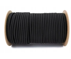 Elastinga guminė virvė tentams, juoda, 8mm, 100m