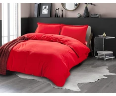 Patalynės komplektas Elegant Comfort 1500 gijų skaičiaus egiptietiškos kokybės raukšlėms ir blukimui atsparus 3 dalių antklodės užvalkalų komplektas, full/queen, raudonas