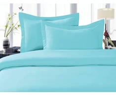 Patalynės komplektas Elegant Comfort 1500 siūlų skaičiaus egiptietiškos kokybės 3 dalių raukšlėms ir blukimui atsparus prabangus antklodžių užvalkalų komplektas, Full/queen, Aqua