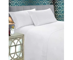 Elegant Comfort prabangus, minkštas ir jaukus 4 dalių patalynės komplektas 1500 Premium Hotel Quality mikropluošto dygsniuotas dizainas ant paklodės ir pagalvių užvalkalų, atsparus raukšlėms, Full