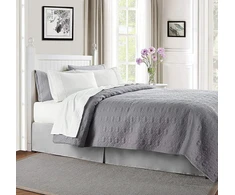 Elegant Comfort prabangus, minkštas ir jaukus 4 dalių patalynės komplektas 1500 Premium Hotel Quality mikropluošto dygsniuotas dizainas ant paklodės ir pagalvių užvalkalų, atsparus raukšlėms, Full