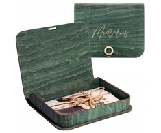 Elegantiška dėžutė nuotraukoms 10x15 cm iki 100 atspaudų su graviravimu