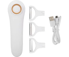 Elektrinis bulvių skutiklis 3 elektrinis skutiklis rankinis Usb šparagų skutiklis įkraunamas vaisių ir daržovių skutiklis su 3 galvutėmis, skirtas daugiafunkciniam elektriniam skutikliui namuose