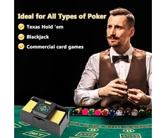 Elektrinis kortų maišytuvas, Mxtimwan kortų maišytuvas 1-2 kaladėms, automatinis kortų maišytuvas Omaha, Baccarat, Blackjack, Poker, Texas Hold Em, veikia su baterijomis