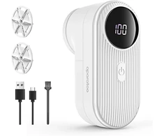 Elektrinis pūkų rinkiklis, elektrinis pūkų valiklis su 3 greičiais, 5 W įkraunamas pūkų rinkiklis su led ekranu, įkraunamas pūkų rinkiklis drabužiams, megztiniams, baldams, vilnai