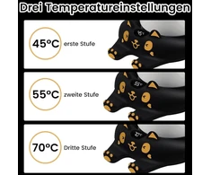 Elektrinis puodelio šildytuvas su 3 temperatūros nustatymais, automatinis išjungimas