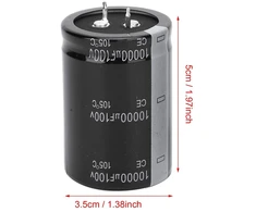 Elektrolitinis kondensatorius 100v 10000uf, 105°c, 2 vnt.