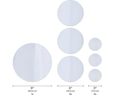 Elements apvalus sieninis veidrodis, 7 dalių rinkinys, įvairių dydžių