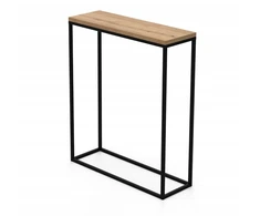Elensen Stovas gėlėms lentyna konsolė metalinis juodas 70cm ąžuolo
