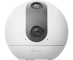 Elviz Ezviz wlan stebėjimo kamera su 2k+ dvigubu objektyvu, 360° vidaus kamera su asmens aptikimu ir automobilio sekimu, 2 krypčių garsas su jutikliniu mygtuku, alexa kamera palaiko dviejų dažnių wi-fi, c60p dual mix