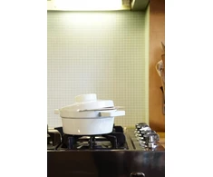 Emaliuotas puodas aroma puodas duonai 1.33l 24cm skersmens šviesiai pilkas 115 155 (importuotas iš Japonijos / pakuotė ir instrukcija parašyti japonų kalba)