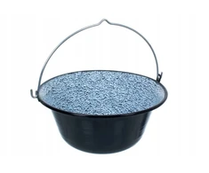Emaliuotas Vengrijos pakabinamas katilas, skirtas griliui, laužavietei, 13 l
