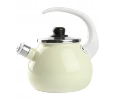 Emaliuotas virdulys lygus smėlio baltumo 2,5 l