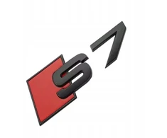 Emblema galinė ant bagažinės S7 ženklelis logotipas Audi juodas 10,7x4cm Premium