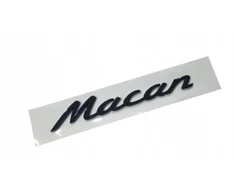 Emblema užrašas logo Macan skirtas Porsche, juodas blizgus