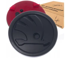 Emblema ženkliukas skirtas škoda fabia octavia superb 90mm juodas matinis