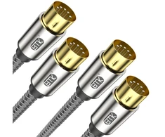 Stiprintuvas Emk midi kabelis, 5 kontaktų nailono pintas midi kabelis, suderinamas su midi klaviatūra, sintezatoriumi, gitaros multiefektais, sempleriu, išorine garso plokšte, garso mikšeriu, garso stiprintuvu (2 vnt., 1 m)